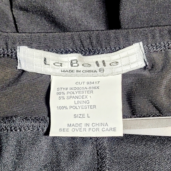 VTG La Belle Black Sleeveless Layered Mini Dress with Rhinestone Accent (L) - Picture 6 of 10